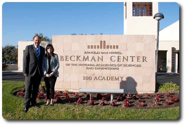 Rupert Lanzenberger and Pia Baldinger at the Beckman Center
