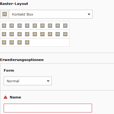 Namen ausfüllen in der Kontaktbox dies ist der erste Schritt bei der Kontaktbox
