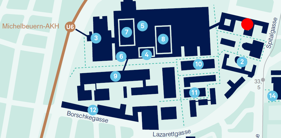 Plan der MedUni Wien