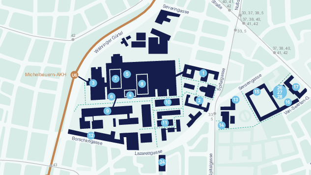 MedUni Wien Lageplan