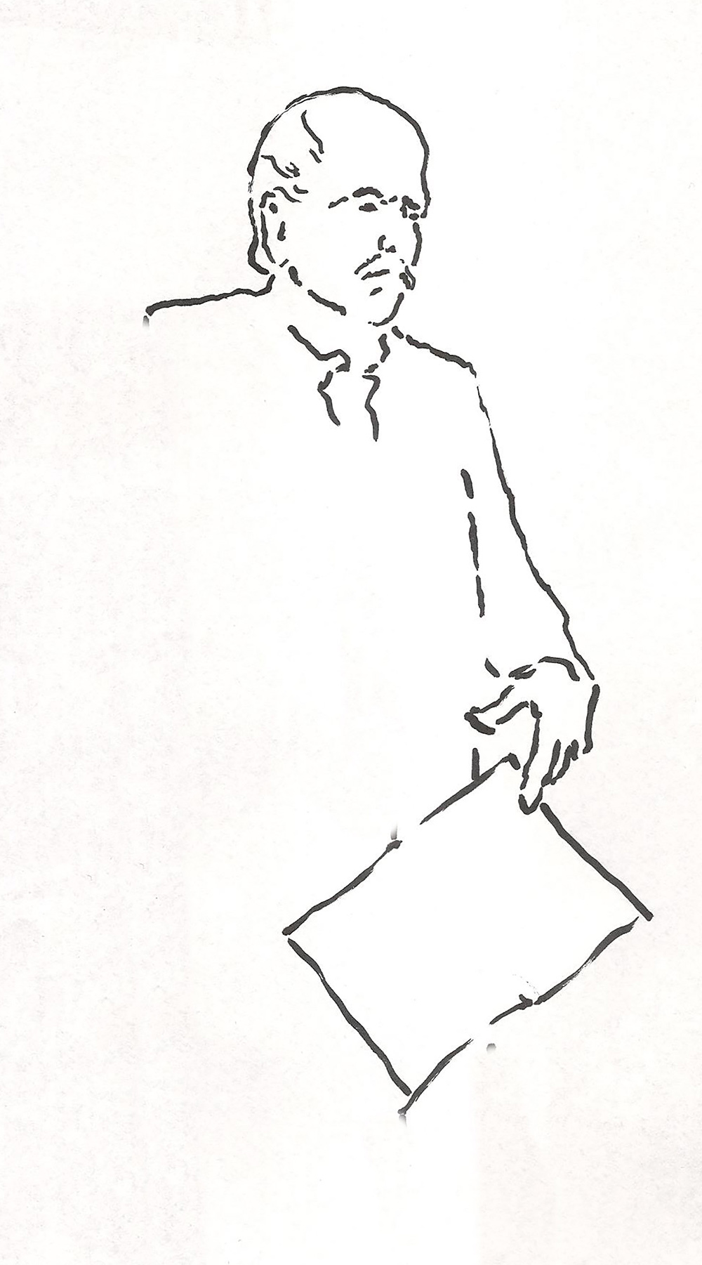 Skizze von Párkányi Raab Péter für die Statue von Ignaz Semmelweis